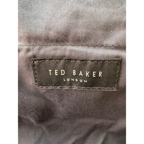 TED BAKER LONDON Men's Black Jay CT 100% Wool Flat Front Dress Pants Size 35 S - Picture 6 of 6